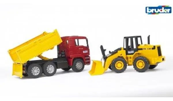 Bruder MAN TGA Construction truck and articulated road loader FR 130